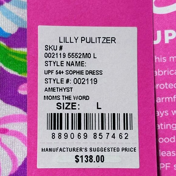 Lilly Pulitzer UPF 54+ Sophie Dress Moms The Word - Picture 12 of 12